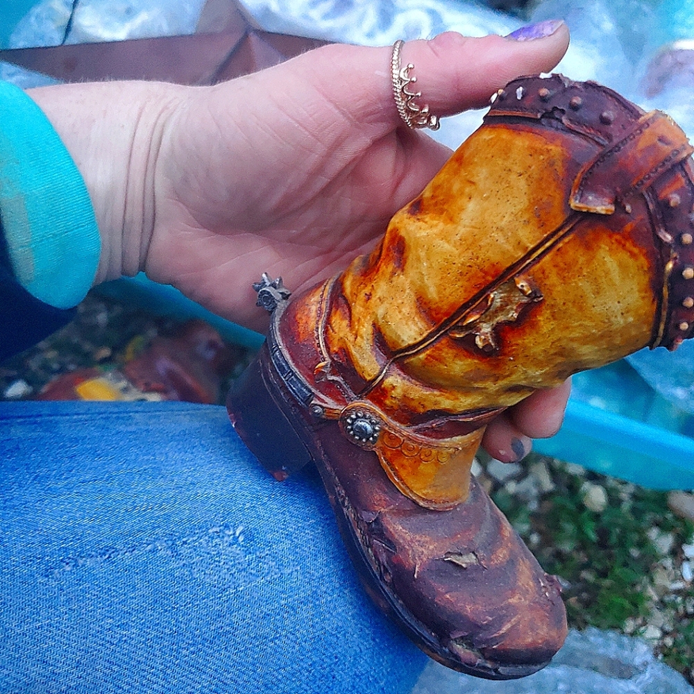 COWBOY / WESTERN BOOT-- Vase